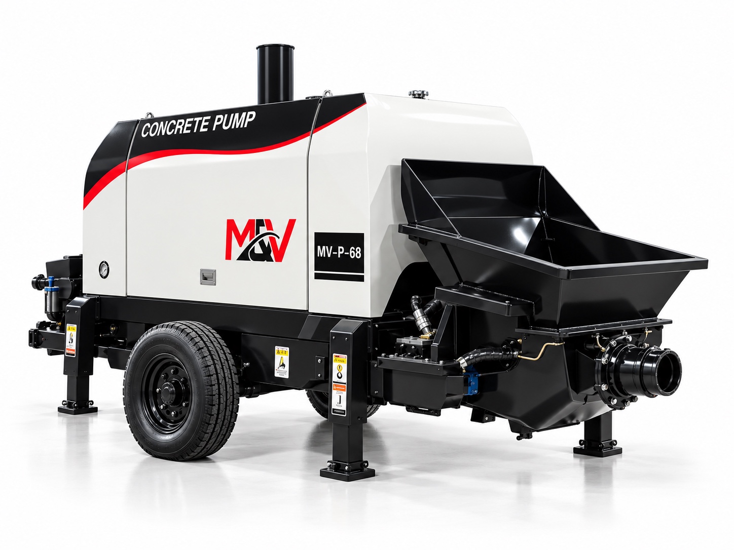 MV-P-68 pumpa za beton — snažni model 68 kW
